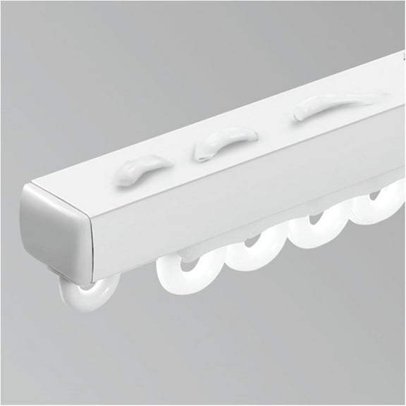 GXCZ Curtain Rods For Windows Self Adhesive Curtain Track, 70 100 200 300 600cm Curtain Rail, Curtain Single Tracks System, Room Divider Heavy Duty Drop Slide Ceiling Track For Rv, Hospital(Black,160cm-5.2ft(2 * 80cm))