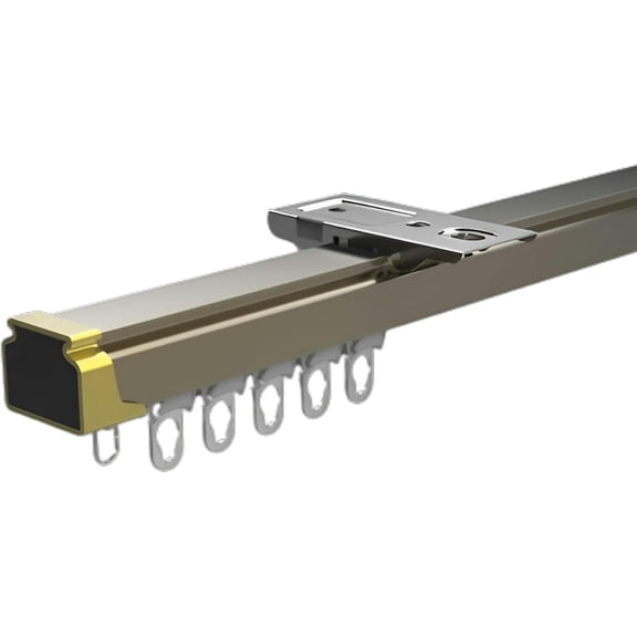 GXCZ Curtain Rods Heavy Duty Curtain Track System Set, 70-600cm/2.2-19.6ft Aluminum Curtain Rail With Mute Rollers For Living Room Or Picture Windows And Room Divider, Ceiling Or Wall Mount(Black-ceiling,110cm/3.6ft)