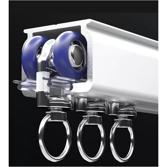 GXCZ Curtain Rods Straight Single Valance Rail 4ft-40ft, Heavy Duty Curtain Track Rail With Hooks Cuttable Curtain Rod(White Ceiling Mount,9ft/274cm)