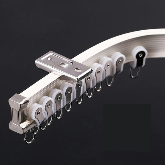 GXCZ Curtain Rods Wall Mount/Ceiling Mount Curtain Track Rod, Wall Separation White Curtain Rod For Shower/Sill(Ceiling Mount,280cm/9.2ft)