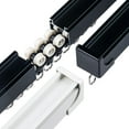 thumbnail image 1 of GXCZ Curtain Rods For Windows  Aluminium Curtain Track System - Ceiling/Wall Mounted - Heavy Duty Curtain Rail Set, Room Divider, Sliding Drop Ceiling Track For Curtains With Mute Rollers(White-ceiling,100cm/3.2ft), 1 of 8