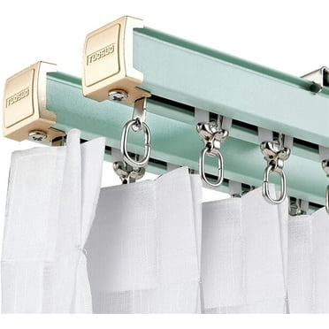 GXCZ Curtain Rods For Windows Ceiling Curtain Track, Curtain Track, Straight Ceiling Track Rail For Curtains Living Room/Bedroom/Balcony Curtain Tracks(600cm/19.7ft)