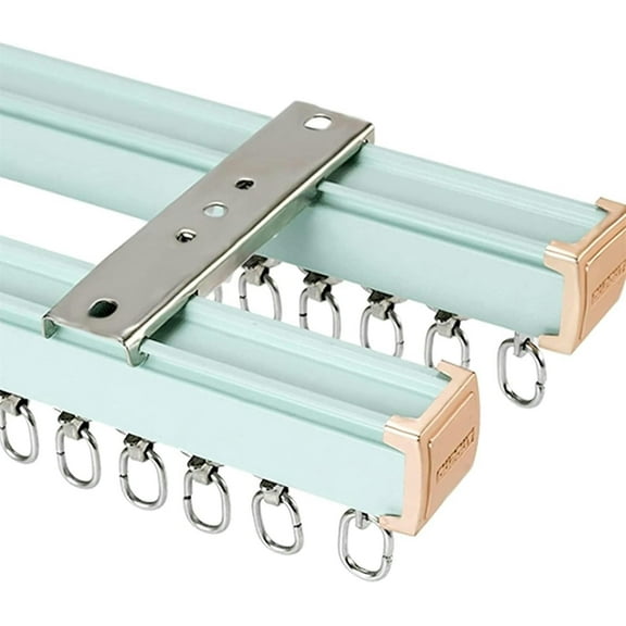 GXCZ Curtain Rods For Windows Curtain Track, Ceiling Curtain Track, Aluminum Alloy Curtain Track for Ceiling, Heavy Duty Curtain Rail Bar for Sliding Glass Door/Balcony/Garage(300cm/9.8ft)