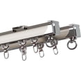 thumbnail image 1 of GXCZ Curtain Rods For Windows Curtain Track Set, Ceiling Track For Curtains, Curtain Double Tracks Ceiling Or Wall Mount Heavy-Duty Curtain Rails For Living Room Bedroom Room Divider(Champagne-Ceiling,6m-4x150cm), 1 of 6