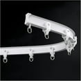 thumbnail image 1 of GXCZ Curtain Rods For Windows Heavy-Duty Ceiling Or Wall Curtain Track, Flexible Bendable Curtain Rail System 70-600cm Curved Rv Curtain Track, Ceiling Track For Curtains(White-ceiling,150cm/4.9ft), 1 of 7