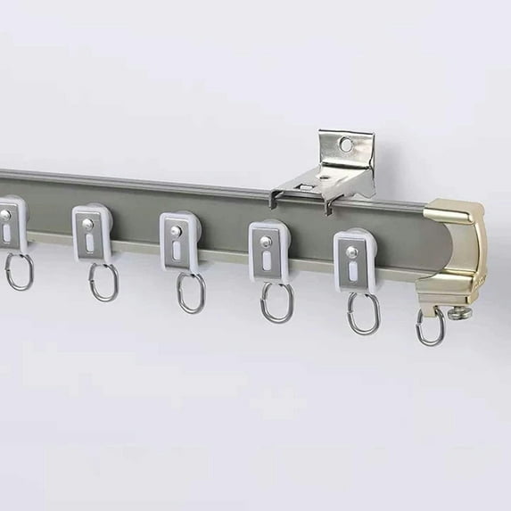GXCZ Curtain Track Bay Window Curtain Track, Wall/Ceiling Mount Curtain Rod(Ceiling Mount,150cm/4.9ft)