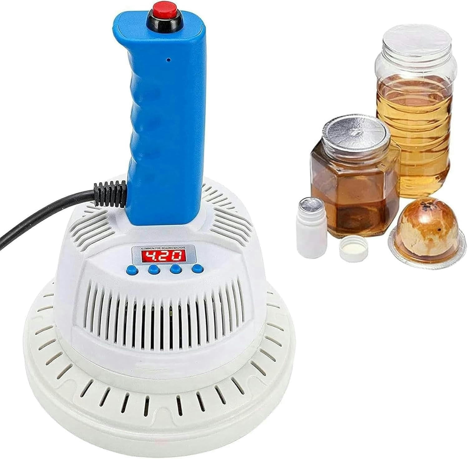 GXCZ Food Saver Vacuum Sealer Machine Handheld Plastic Bottle Cap Sealer 20-130mm Induction Sealer, Electromagnetic Induction Sealer