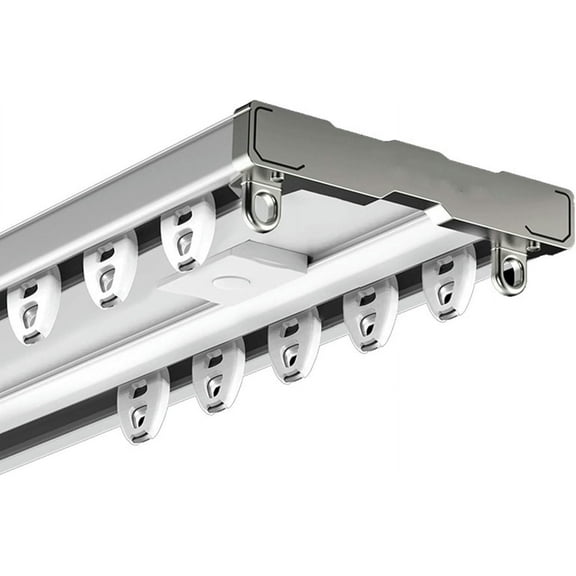 GXCZ Heavy Duty Double Curtain Rails, Ceiling Curtain Track Set For Windows, Room Partitions, Bedrooms, Balconies, Offices, Hotels(600cm/4 * 150cm)