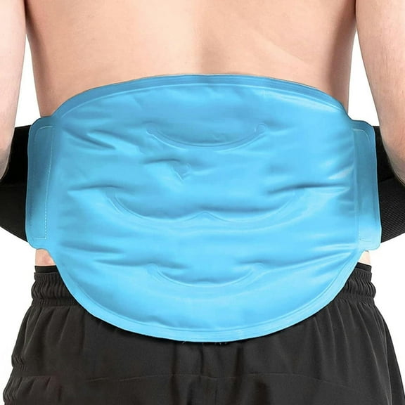 GXCZ Ice Pack for Back Pain Relief, Reusable Gel Back Ice Pack with Dual Straps, Cold Compress Therapy for Waist Lumbar Injuries Sciatic Nerve Herniated or Degenerative Disc Coccyx Tailbone Pain