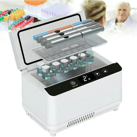 GXCZ Large Capacity Refrigerator Double-Layer Refrigerated Box, Portable Insulin Cooler, Portable Medical Refrigerator - Constant Temperature Refrigerator LCD Screen Charging