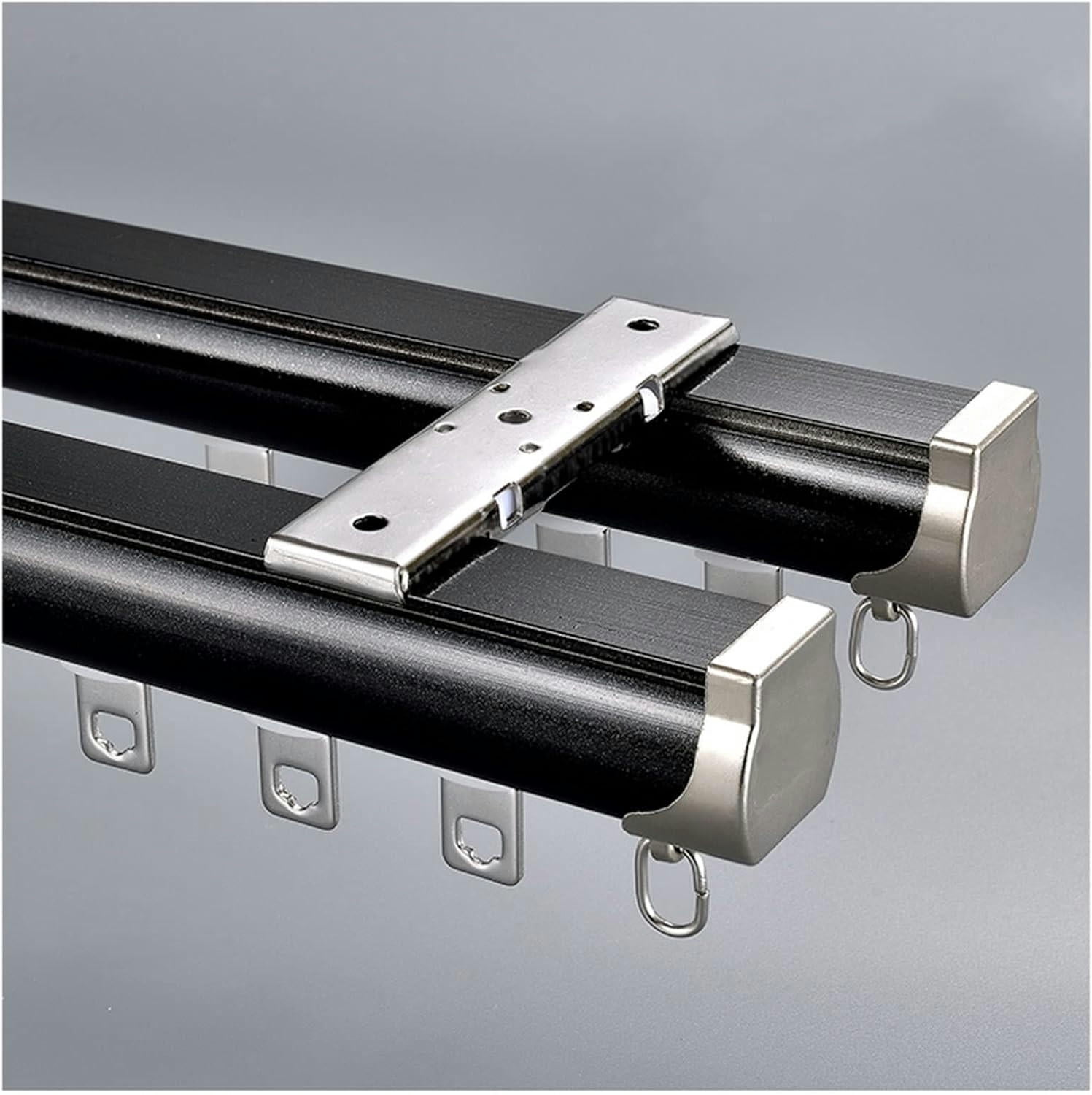 GXCZ NOIRDA Double Curtain Track Aluminum, Heavy-Duty Wall Mount ...