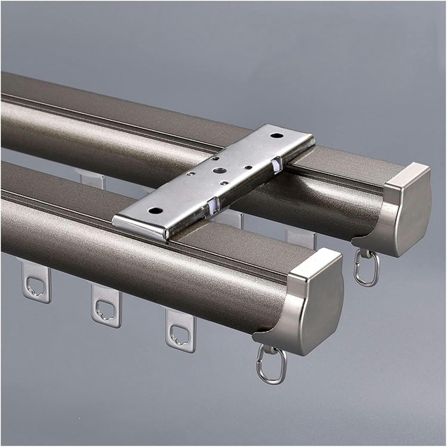 GXCZ NOIRDA Double Curtain Track Aluminum, Heavy-Duty Wall Mount ...