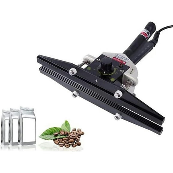 GXCZ Portable Crimp Heat Sealer, Hand Held Crimp Sealer, 10mm Seal Width, Hand Crimper Sealer, Heat Seal Bag Sealer Sealing Machine,for Mylar Bag, Foil Bag, Cellophane Bag, Kraft Paper Bag, BOPP Bag(300mm)