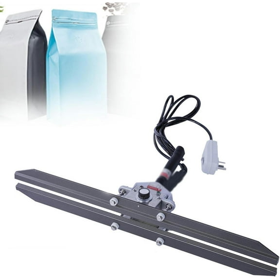 GXCZ Portable Hand Held Crimp Sealer, Heat Bag Sealing Packaging Machine, 0-300 Digital Temperature Control, Heating Width 10mm, for Foil Bag Kraft Bag, Mylar Bag,600mm(200mm)