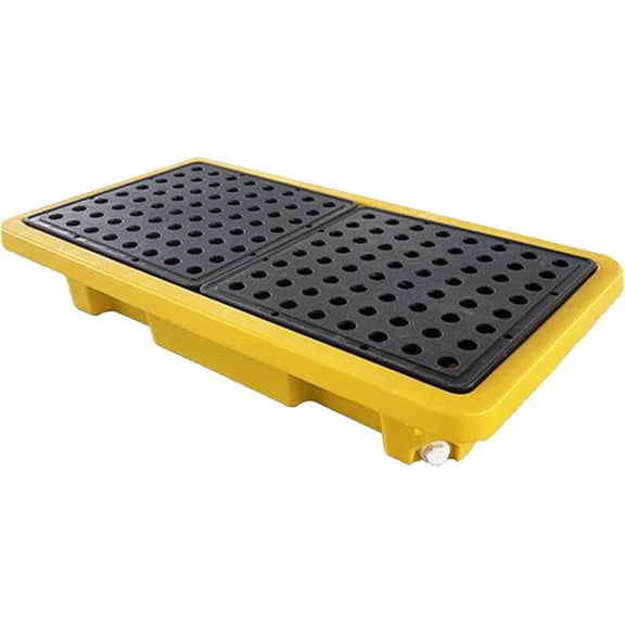 GXCZ Spill Containment Platform, Static Spill Platform, Anti-slip Modular Warehouses Factory Garage Polyethylene Pallet, Industrial Uses Leakproof Tray, Storage Stack Paint Bucket ( Size : 51.18x26.77x3.94