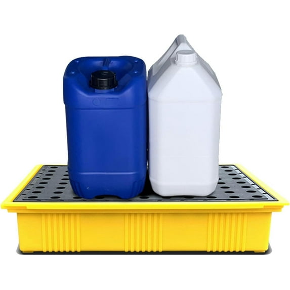 GXCZ Spill Containment Platform, Stackable Modular Anti-Slip Polyethylene Pallets with Flat Top Grating, Outdoor Kitchen Factory Garage Leakproof Tray for Stack Paint Bucket (Size : 24.41in/62CM)
