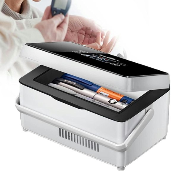 GXCZ Travel Cooler, Insulin Cooler, Refrigerator, Insulin Refrigerator Box, Portable Insulin Refrigerator Box, LCD Display Screen, Portable Refrigerated Truck, PETI Insulin Cooler Box