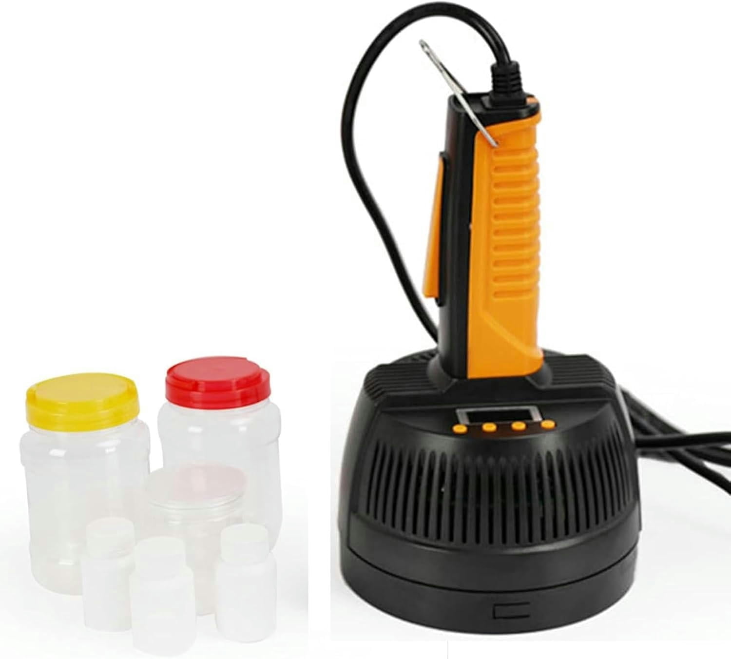 GXCZ Vacuum SealerHandheld Induction Sealer, Portable Heat Cap Seal Machine, 20-100mm, with Power Off Memory Function, Manual Electromagnetic Sealing Machine, for Plastic Glass Bottles Caps