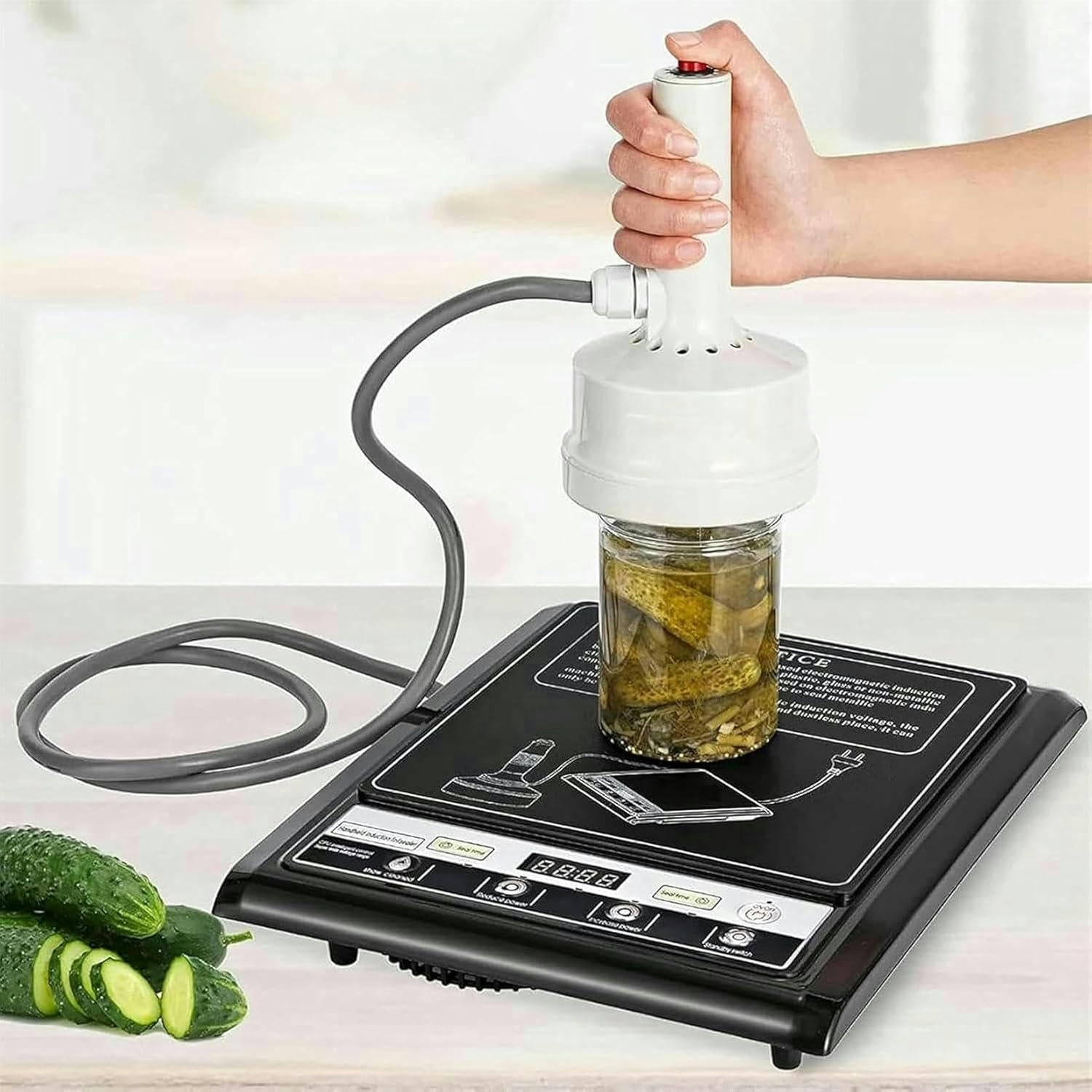 GXCZ Vacuum Sealers Handheld electromagnetic Induction Sealer, Manual electromagnetic Induction Bottle Cap Sealer, Portable can Heat Sealer, 20-100mm for Plastic Bottles, Glass Bottles