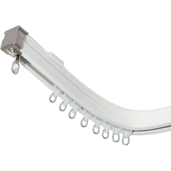 GXCZ Wall/ceiling Mounted Curtain Track Rod For Room Divider In Bathroom/balconyWhite Curtain Rod(Ceiling Mount,300cm/9.8ft)