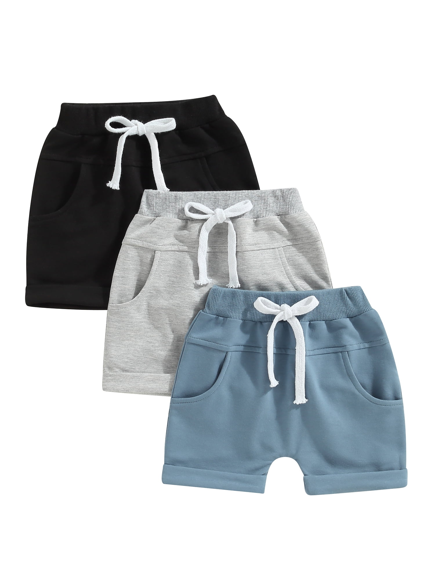 GXFC 3-Pack Toddler Baby Boys Summer Sports Shorts Infant Boys Elastic ...
