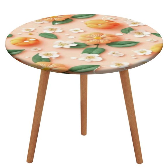 GXFC 3D Orange Blossom Fruit Pattern Table Cloth, Waterproof Oil-Proof, Wipeable Spill-Proof Table Cover for Dining Table, Heavy Duty Durable Tablecloth for Kitchen, Party, Picnic, Home Decor,