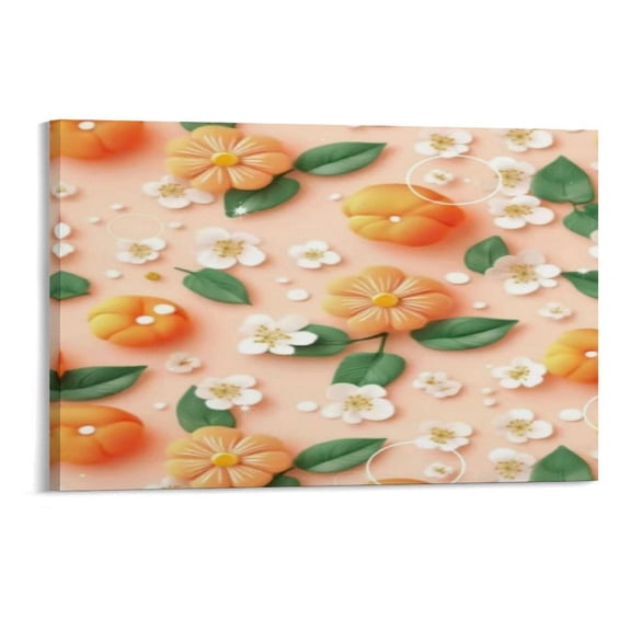 GXFC 3D Orange Blossom Fruit PatternTapestry, Polyester Vertical Print Wall Hanging Tapesties for Bedroom Dorm Living Room, Aesthetic Home Decor for Adults And Family,