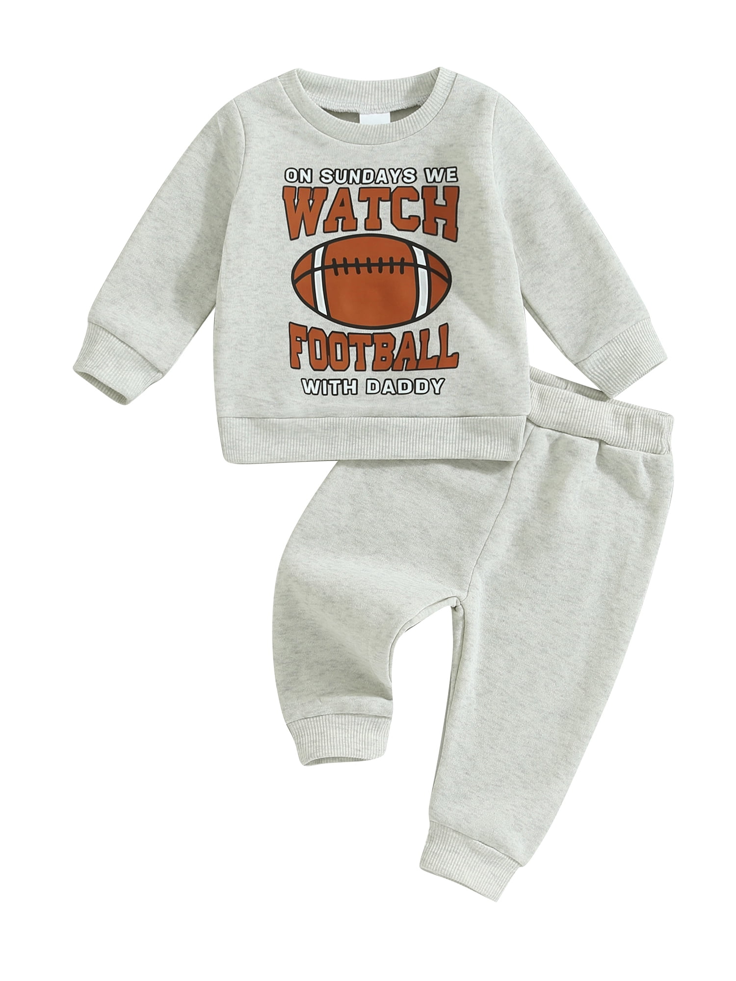 Autumn Baby Kids Unisex Casual Letters Pattern Long Sleeves Top Pullover and Pants Clothing Set