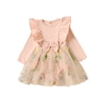 thumbnail image 1 of GXFC Baby Girls Fall Princess Dress Clothes 3M 6M 9M 12M 18M Infant Girls Long Sleeve Bow Embroidery Romper Dress Mesh Tulle A-line Dress Spring Autumn Clothing for Newborn Girls, 1 of 9
