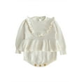 thumbnail image 1 of GXFC Baby Girls Fall Romper 6M 12M 18M 24M Infant Girls Long Sleeve Ruffled One Piece Jumpsuit Bodysuit Autumn Clothing for Newborn Girls, 1 of 7