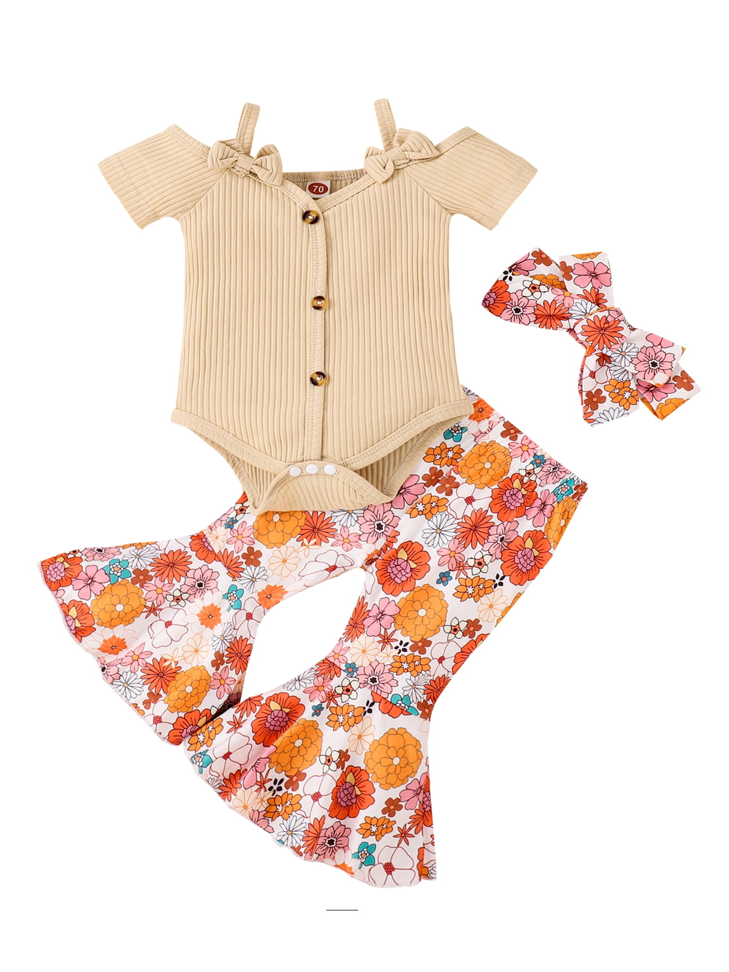 GXFC-Baby-Girls-Summer-Outfits-Clothes-3M-6M-9M-12M-18M-24M-Infant-Off-Shoulder-Sling-Romper-Floral-Print-Flare-Pants-Headband-3Piece-Casual