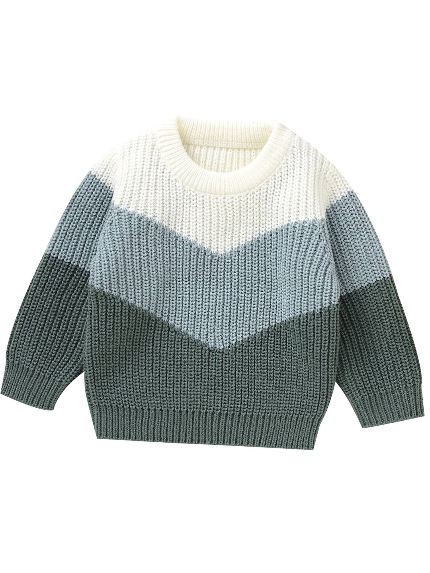 GXFC Baby Sweaters for Boys Girls 6M 1T 2T 3T Kids Long Sleeve Contrast