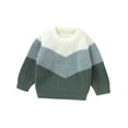 thumbnail image 1 of GXFC Baby Sweaters for Boys Girls 6M 1T 2T 3T Kids Long Sleeve Contrast Color Knit Pullovers Tops Casual Fall Knitwear Clothes for Toddler, 1 of 8
