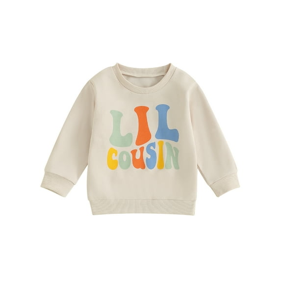 GXFC Big Brother Little Brother Matching Outfit Set Long Sleeve Letter Print Pullover Fall Clothes