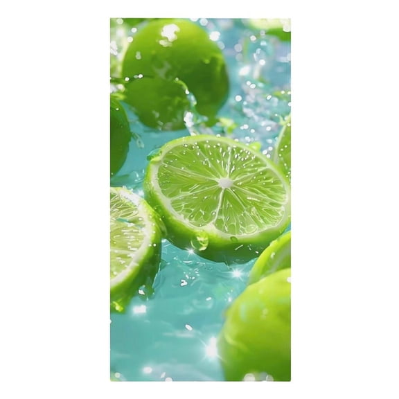 GXFC Fresh Lime Water Splash PatternBeach Towel, Sand Free, Quick Dry, Highly Absorbent, Compact Lightweight, Travel Beach Towel, Essential for Swimming Pool Vacation Camping Yoga, Gift for Father'sd