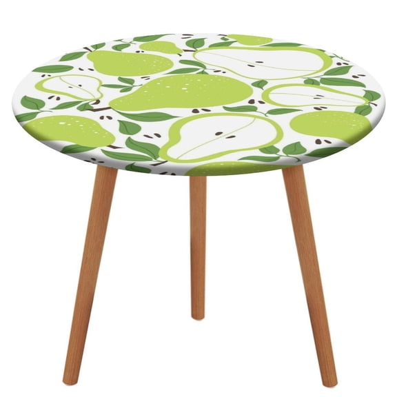 GXFC Green Pear Leaf Pattern Table Cloth, Waterproof Oil-Proof, Wipeable Spill-Proof Table Cover for Dining Table, Heavy Duty Durable Tablecloth for Kitchen, Party, Picnic, Home Decor,