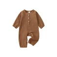 thumbnail image 1 of GXFC Infant Baby Boys Fall One Piece Jumpsuits Newborn Boys Long Sleeve Buttons Romper Pants Spring Bodysuit Clothes for Toddler Boys 0-18M, 1 of 9