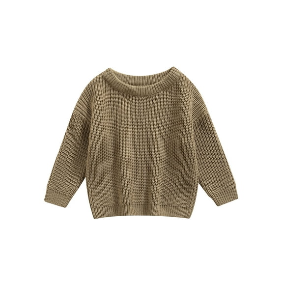 GXFC Infant Baby Boys Girls Fall Cable Knit Sweater Newborn Long Sleeve Solid Knitwear Tops Toddler Casual Warm Autumn Winter Pullovers Clothes 0-3M