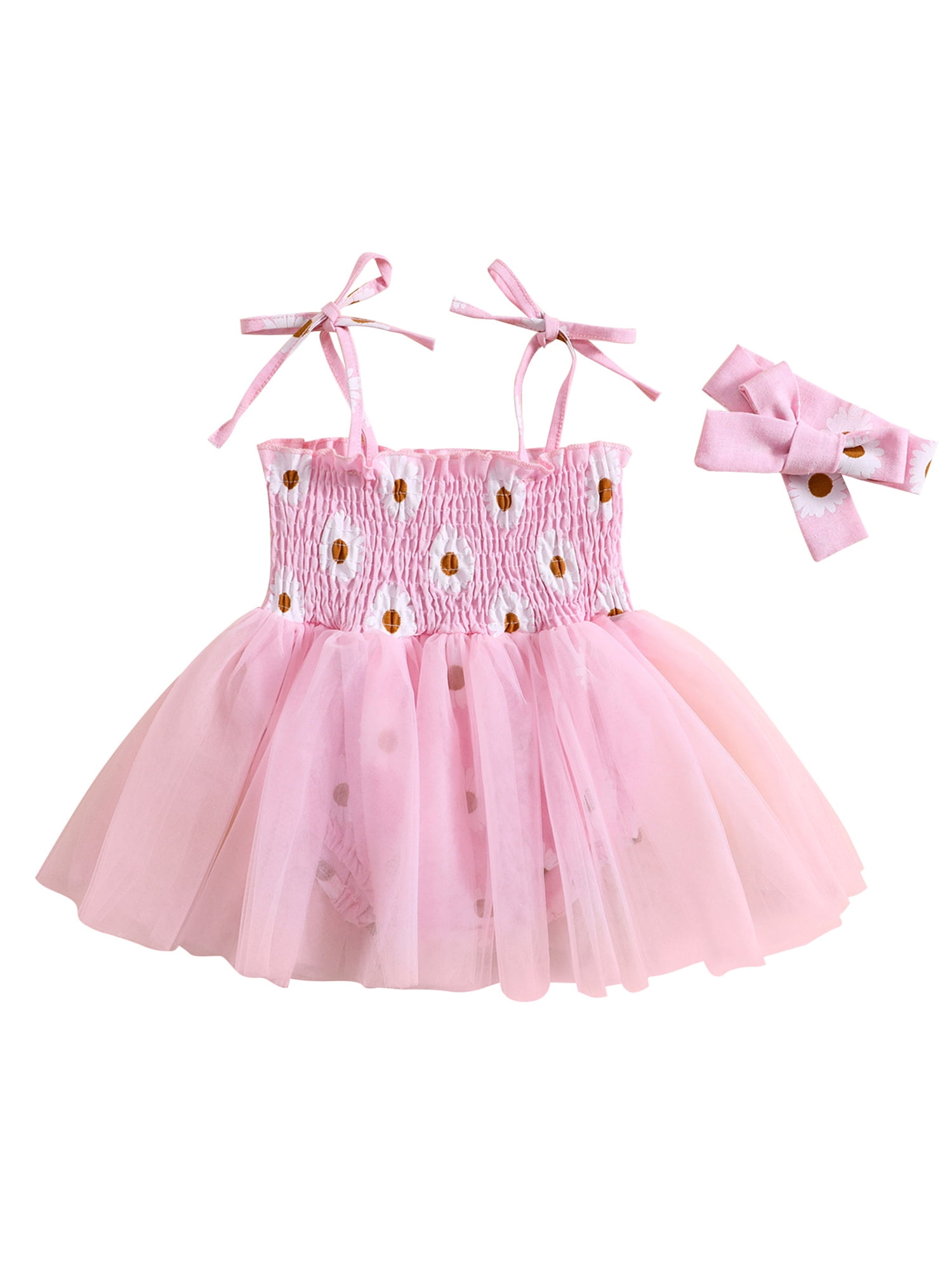 GXFC Infant Baby Girl Romper Dress Outfits Newborn Girls Sleeveless