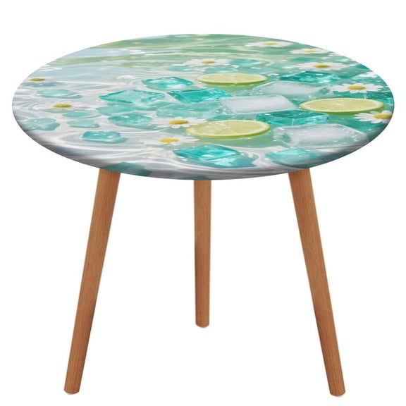 GXFC Lime Daisy Ice Pattern Table Cloth, Waterproof Oil-Proof, Wipeable Spill-Proof Table Cover for Dining Table, Heavy Duty Durable Tablecloth for Kitchen, Party, Picnic, Home Decor,