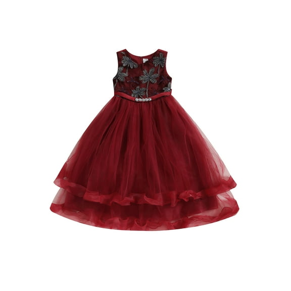 GXFC Little Girls Ball Gown Princess Dress 3T 4T 5T 6T 7T 8T 10T Kids Girls Sleeveless Tree Tulle Dress for Big Girls Evening Formal Party