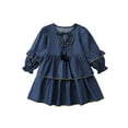 thumbnail image 1 of GXFC Little Girls Fall Dress Clothes 2T 3T 4T 5T 6T 7T Kids Girls Long Sleeve A-line Dress Spring Autumn Princess Dress Clothing for Children Girls, 1 of 9