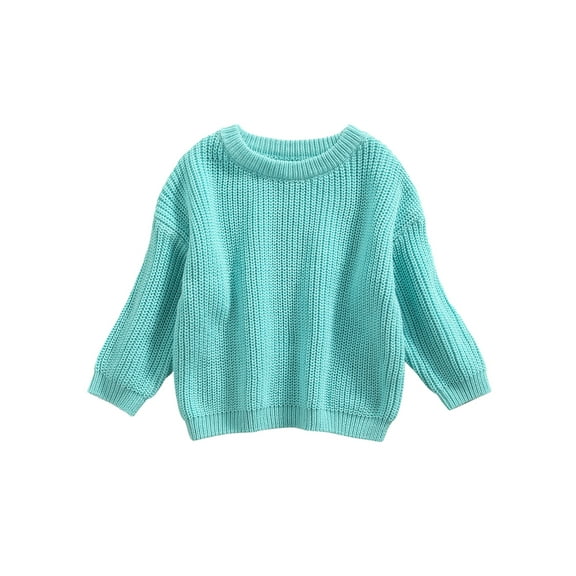 GXFC Little Girls Fall Sweaters 6M 12M 18M 2T 3T 4T 5T Kids Girls Long Sleeve Solid Knit Pullovers Tops Casual Fall Knitwear Clothes for Children Girls