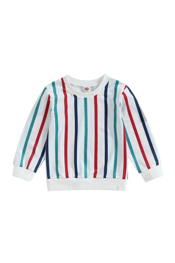 Little Girls Fall Sweatshirt Clothes 3T 4T 5T 6T 7T Kids Girls Long Sleeve Stripes Print Pullovers Tops Casual Autumn Clothing for Children Girls
