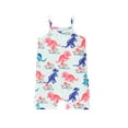 thumbnail image 1 of GXFC Little Girls Jumpsuits Kids Girls Sleeveless Spaghetti Straps Graphic Print One Piece Romper Shorts Children Girls Cute Bodysuit Clothes 2-7T, 1 of 8
