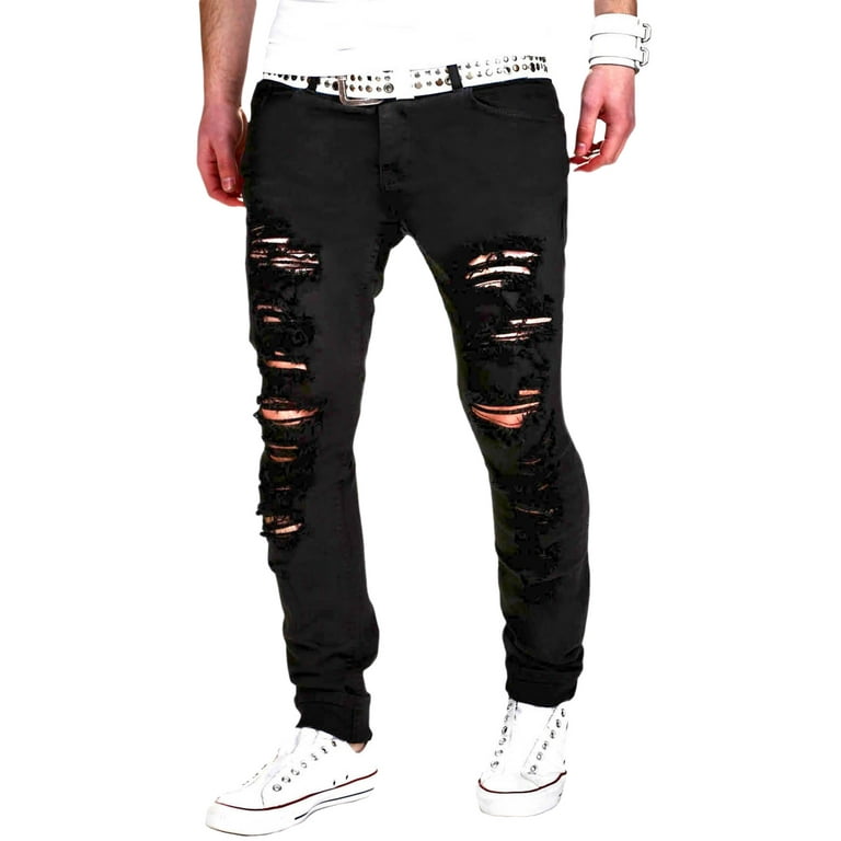 Black ripped jeans walmart sales