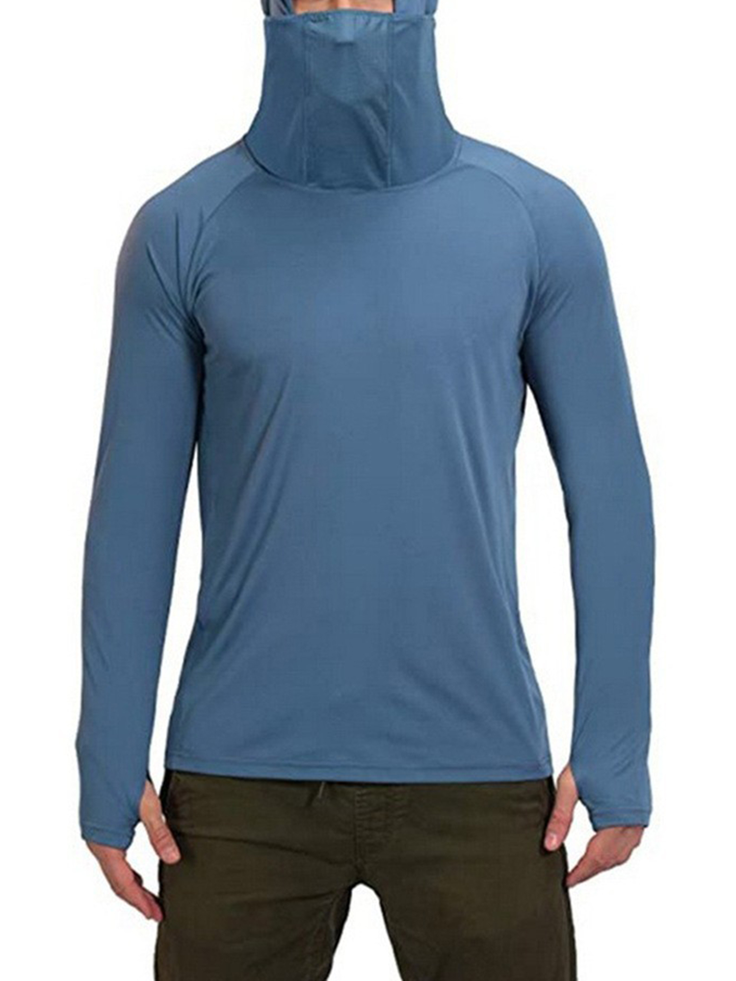 GXFC Men's Sun Protection Hoodie Shirts Long Sleeve Lightweight Quick