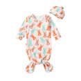 thumbnail image 1 of GXFC Preemie Boys Girls One-piece Pajamas Outfits Newborn Long Sleeve Heart Print Sleep Bag Wearable Blanket with Hat Infant Sleep Sack Set Clothes 0-3M, 1 of 9