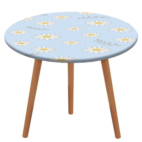 GXFC Simple Blue Daisy Pattern Table Cloth, Waterproof Oil-Proof, Wipeable Spill-Proof Table Cover for Dining Table, Heavy Duty Durable Tablecloth for Kitchen, Party, Picnic, Home Decor,