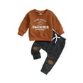 thumbnail image 1 of GXFC Toddler Baby Boy Halloween Outfits Clothes 3M 1T 2T 3T Children Boy Long Sleeve Pumpkin Print Sweatshirt+Elastic Long Pants 2Pcs Halloween-themed Clothing Costume for Kids Boy, 1 of 9